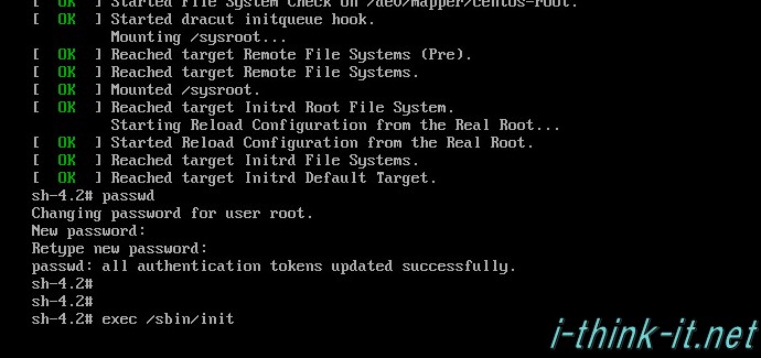 CentOS7でrootユーザのパスワードを変更する方法【旧来のシングル 