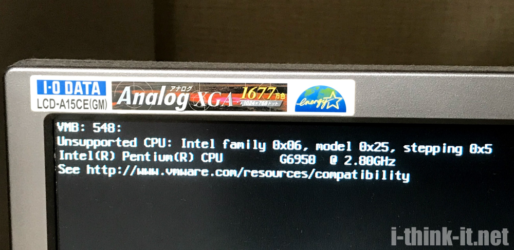 Unsupported CPU