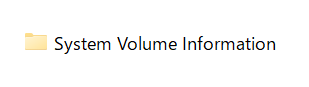 System Volume Informationアイコン
